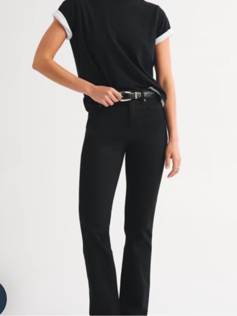 A&F high rise 90’s straight curve love jeans